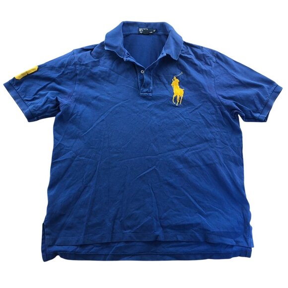 Polo Ralph Lauren Men's Polo Shirt 3XB Blue Short Sleeve Casual Embroidered - Picture 1 of 11